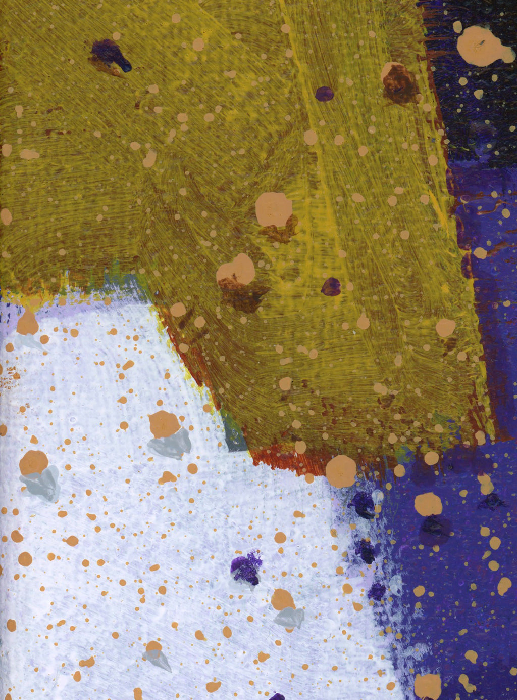 "Purple Gold 256" an Original Acrylic Abstract Painting. Measures 8x8.