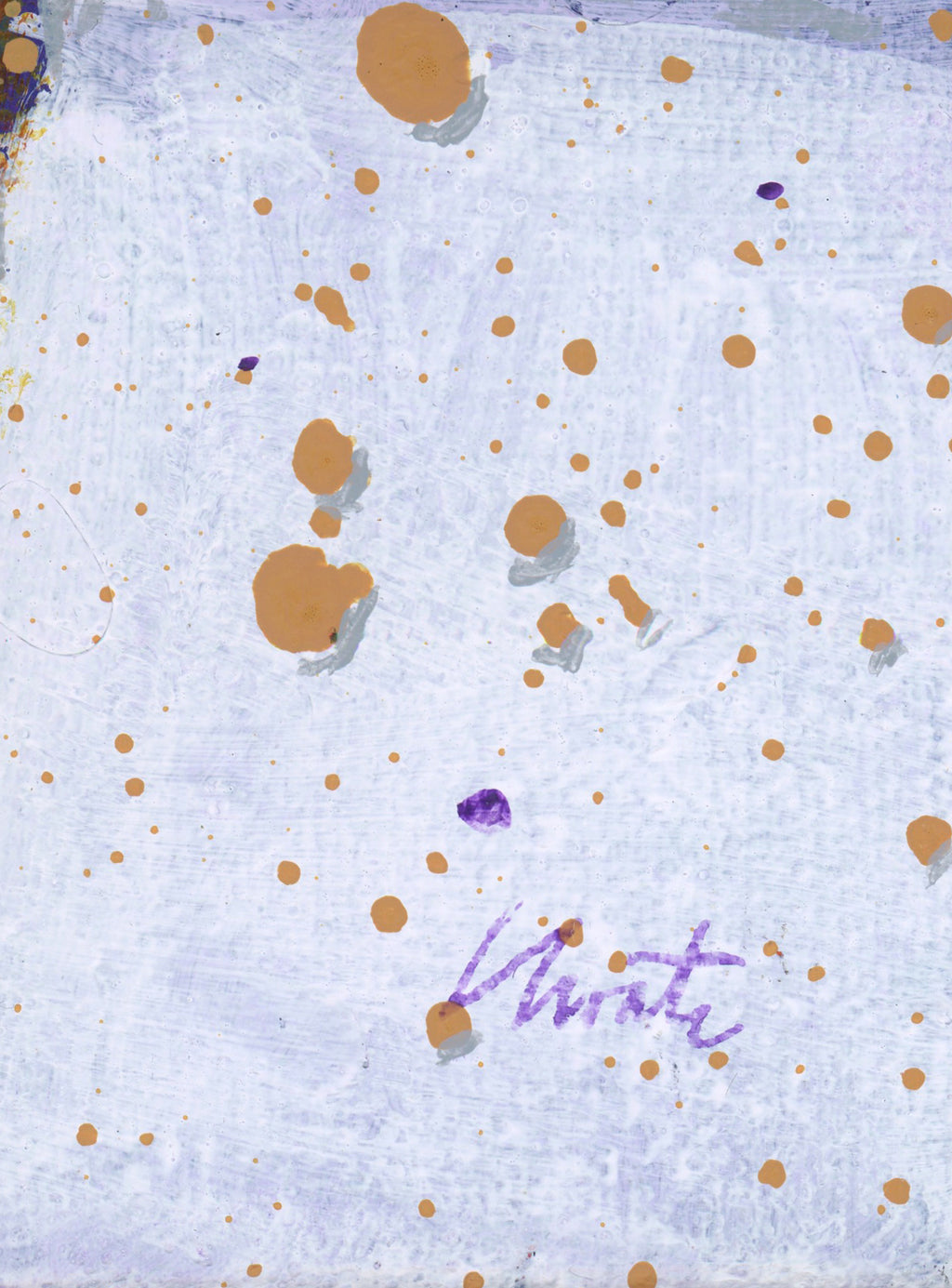 "Purple Gold 256" an Original Acrylic Abstract Painting. Measures 8x8.