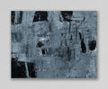 "Silver Black 15" an Original Acrylic Palette Knife Abstract Painting. Measures 8" x 10"
