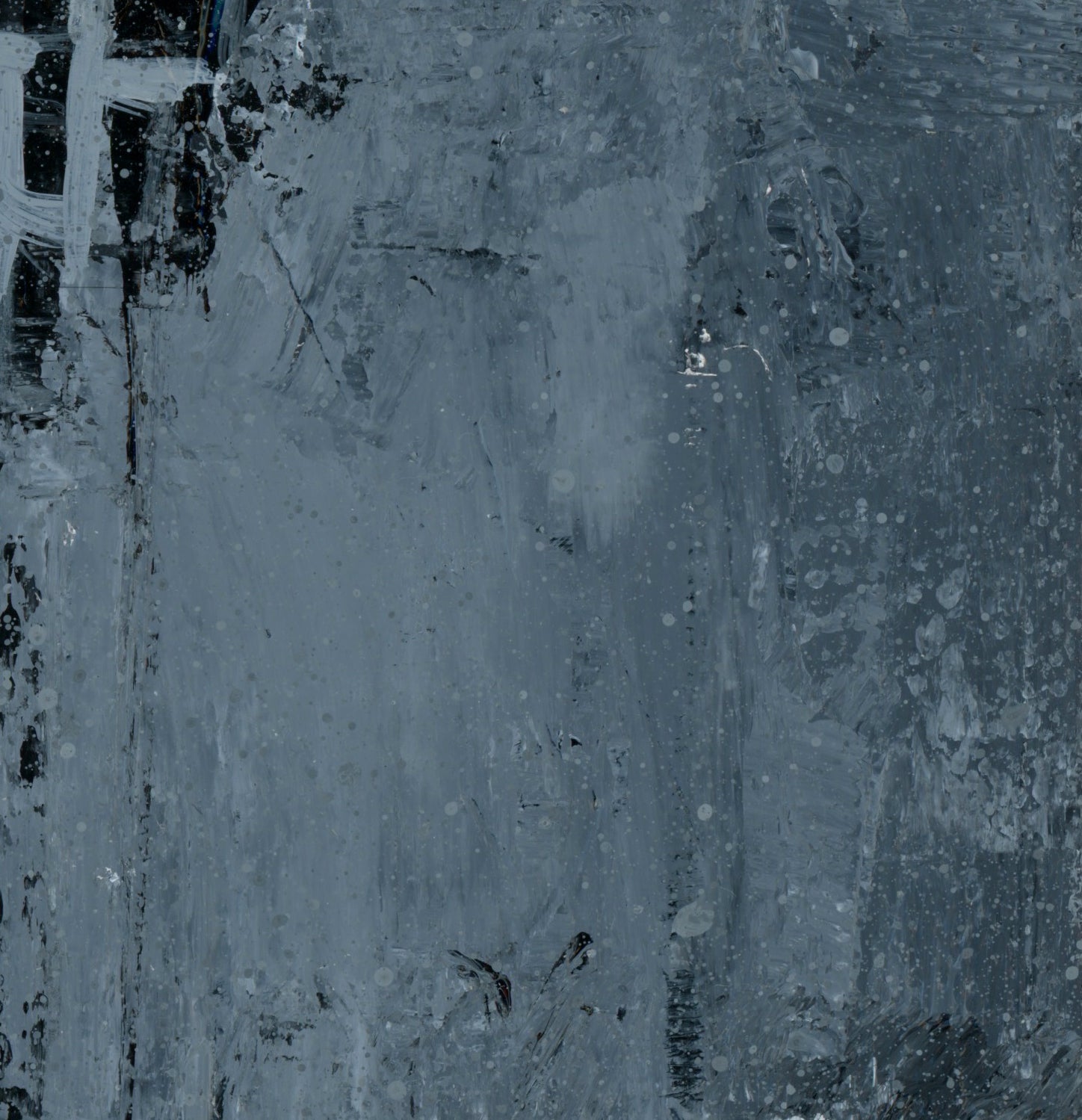 "Silver Black 19" an Original Acrylic Palette Knife Abstract Painting. Measures 8" x 10"