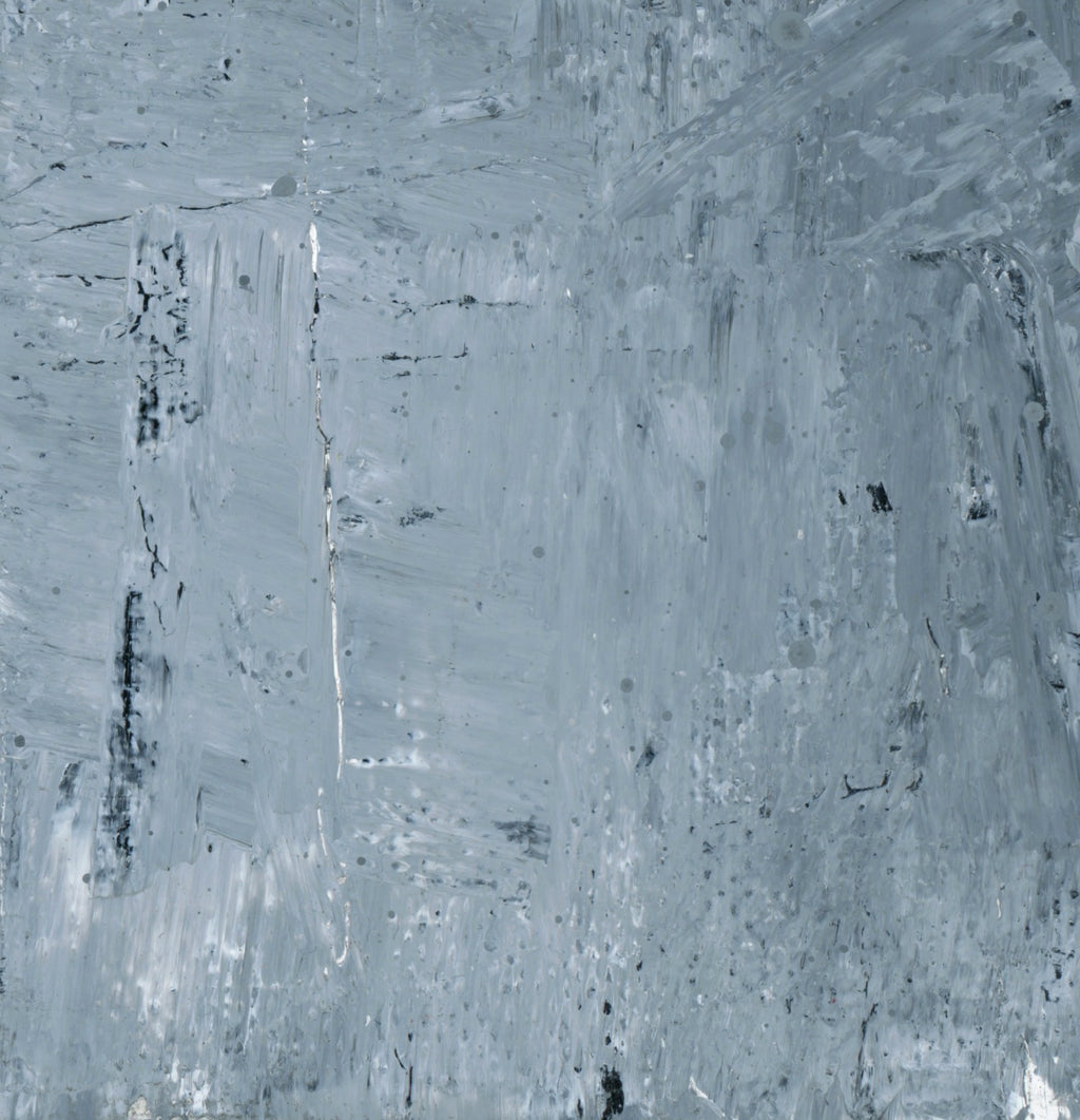 "Silver Black 19" an Original Acrylic Palette Knife Abstract Painting. Measures 8" x 10"