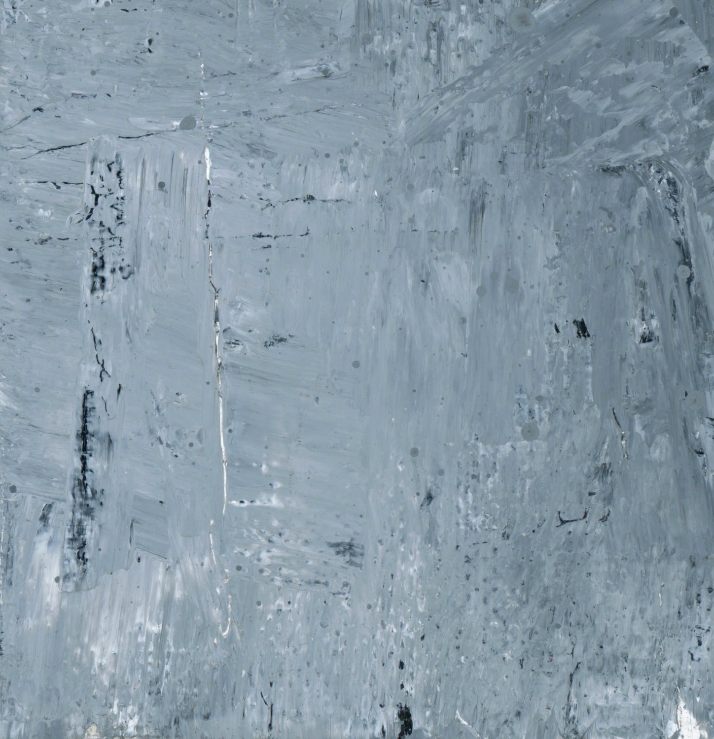 "Silver Black 19" an Original Acrylic Palette Knife Abstract Painting. Measures 8" x 10"