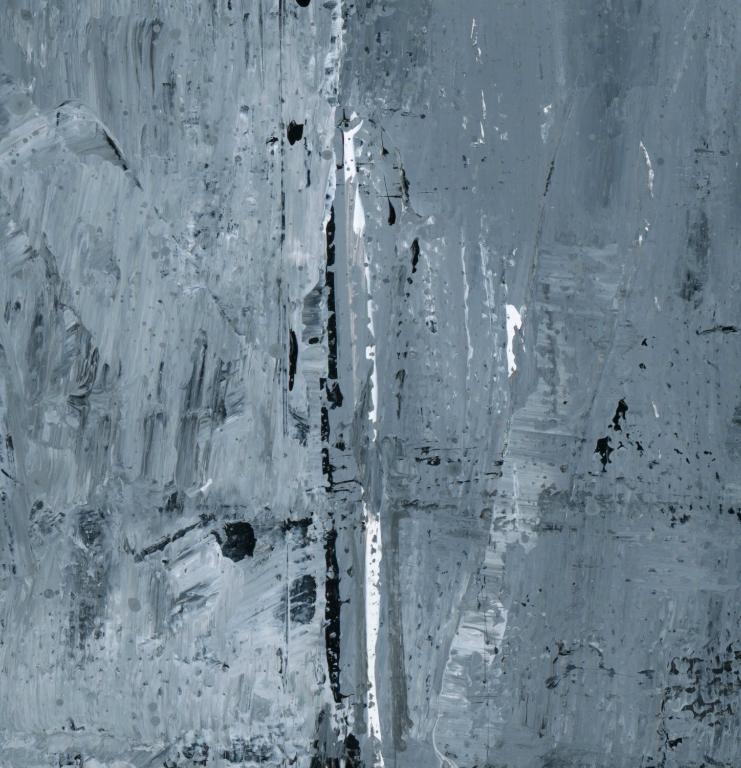 "Silver Black 19" an Original Acrylic Palette Knife Abstract Painting. Measures 8" x 10"