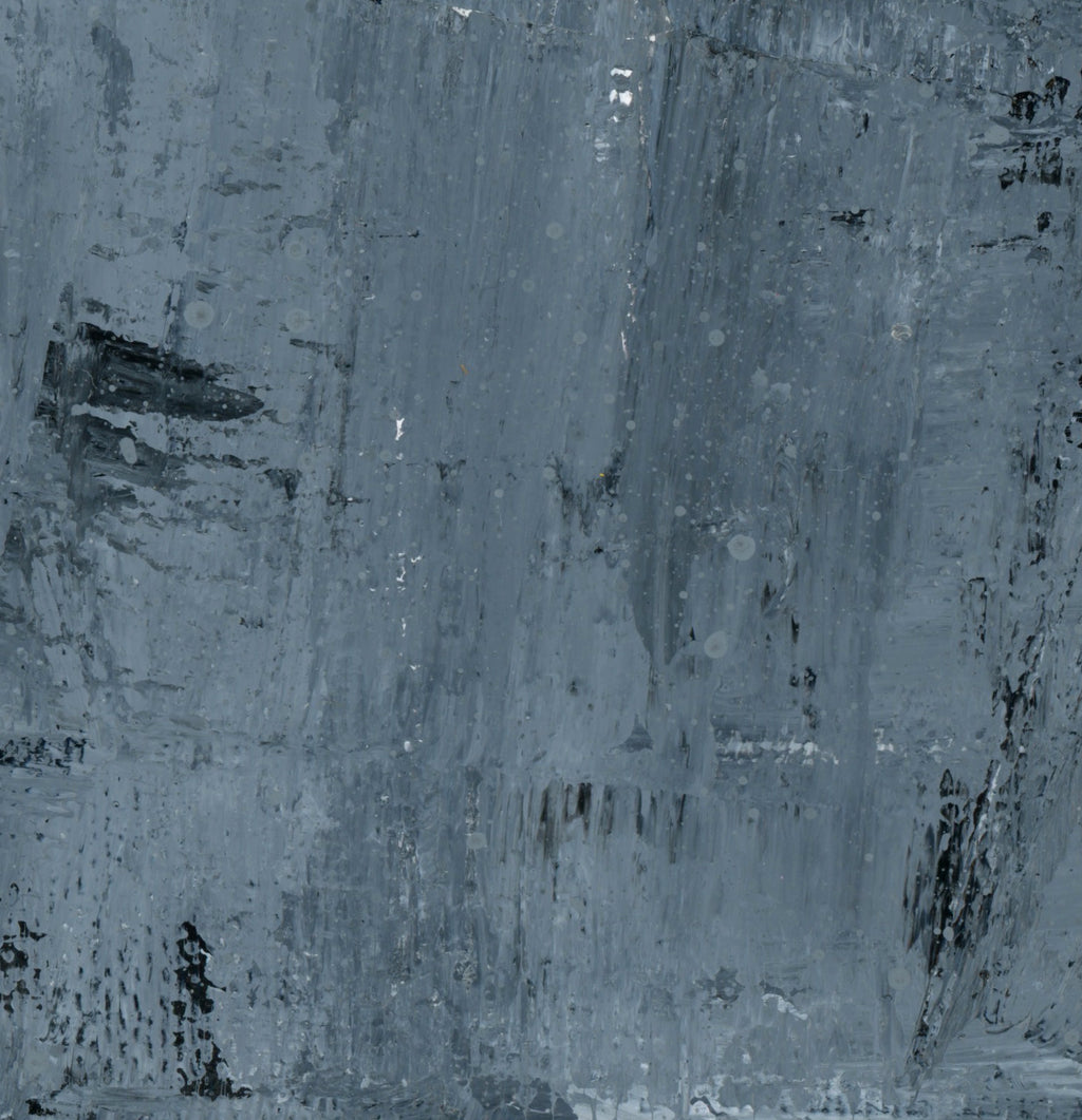 "Silver Black 19" an Original Acrylic Palette Knife Abstract Painting. Measures 8" x 10"